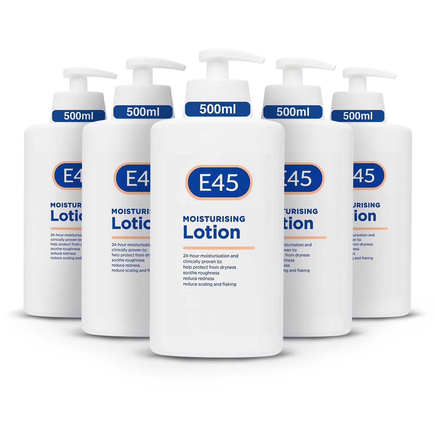 E45 Moisturising Lotion  500ml for Dry & Sensitive Skin, Long-Lasting Hydration
