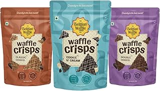 Chateau Du Monde Dark Chocolate & Sweet Orange Flavour Waffle Crisps Pack 4x90g