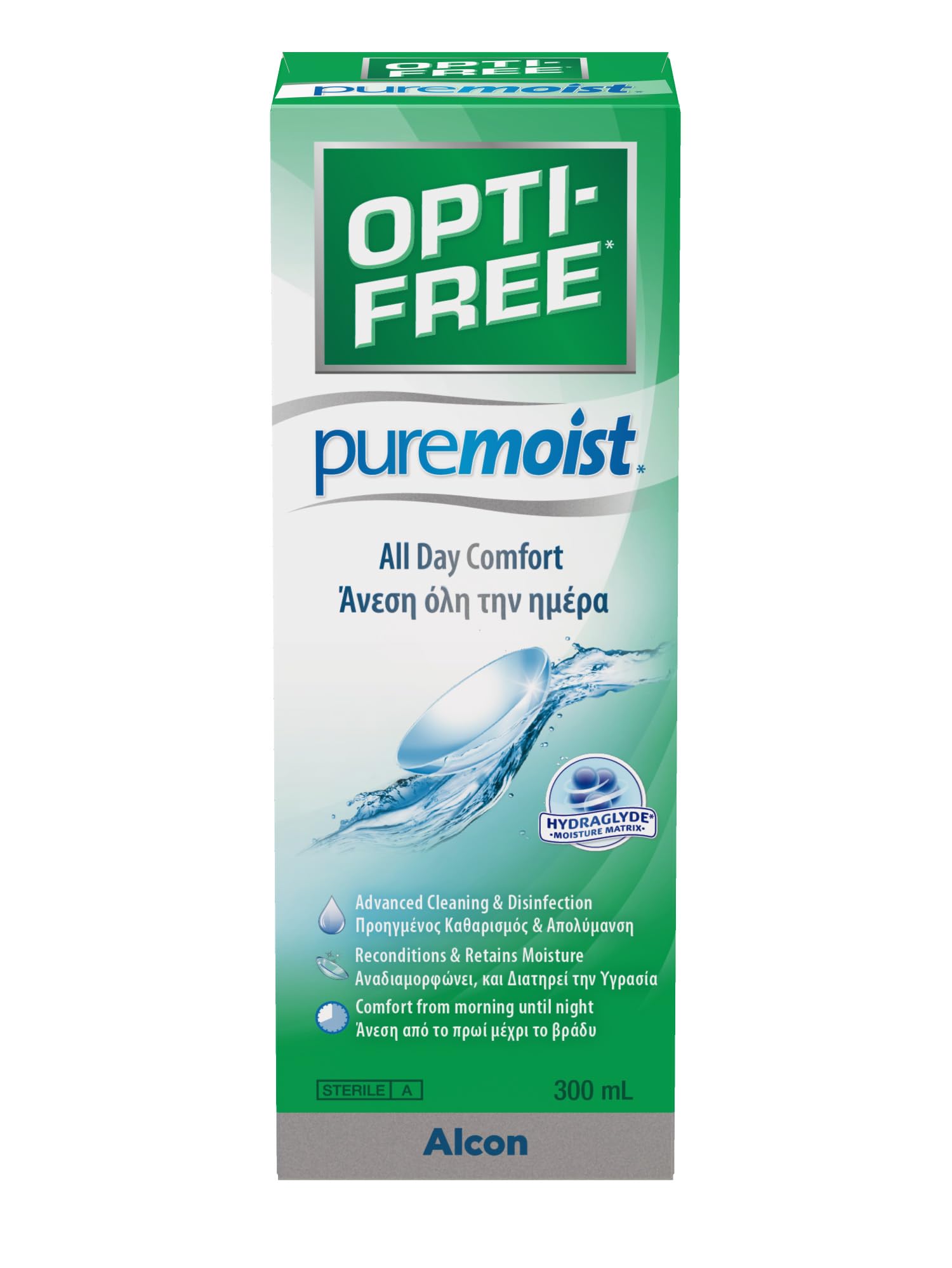 OPTI-FREE PureMoist Contact Lens Solution 2x300ml  Economy Pack