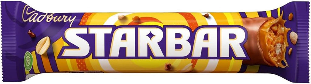 Cadbury Starbar Chocolate Bar, Milk Chocolate with Caramel & Peanut Centre, 49 g (Pack of 32)