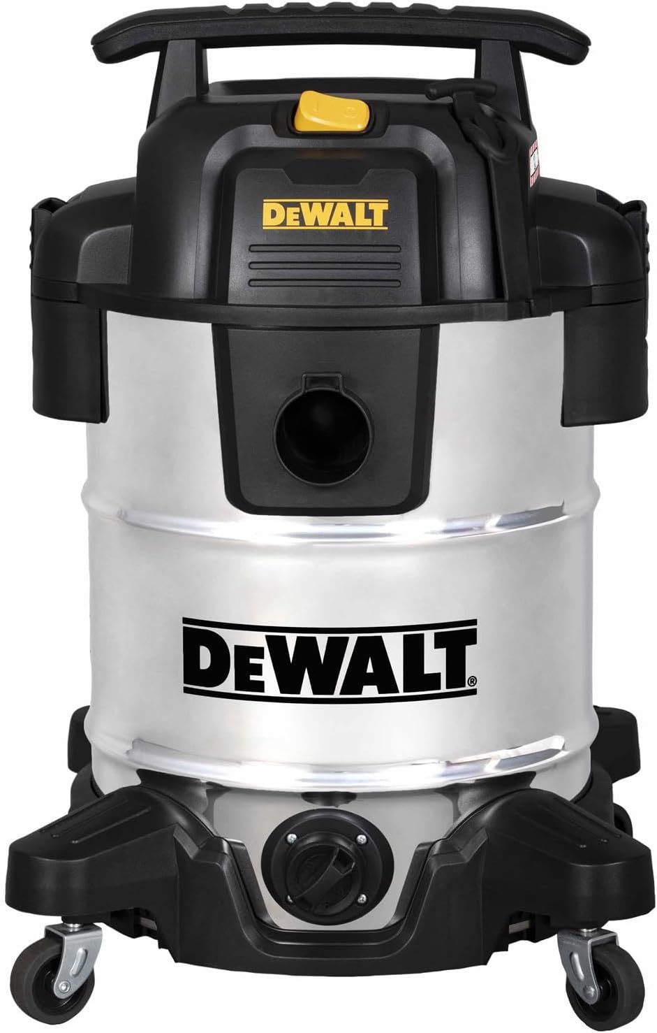 DEWALT DXV38SC Stainless Steel Wet & Dry Vacuum has a powerful motor generating16kPa of suction power. Ideal for almost any clean-up job, designed to handle both wet and dry materials with ease. A pow