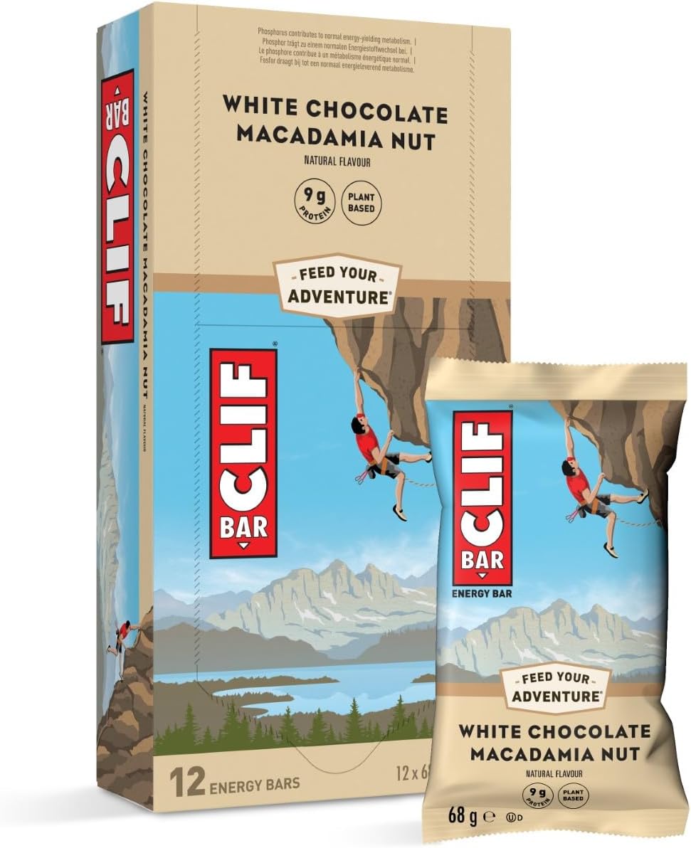 CLIF White Chocolate Macadamia Nut Protein Bars  68g x 12 Pack