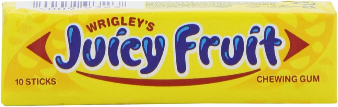 WRIGLEY'S Juicy Fruit Chewing Gum 10 Sticks (Pack of 20)