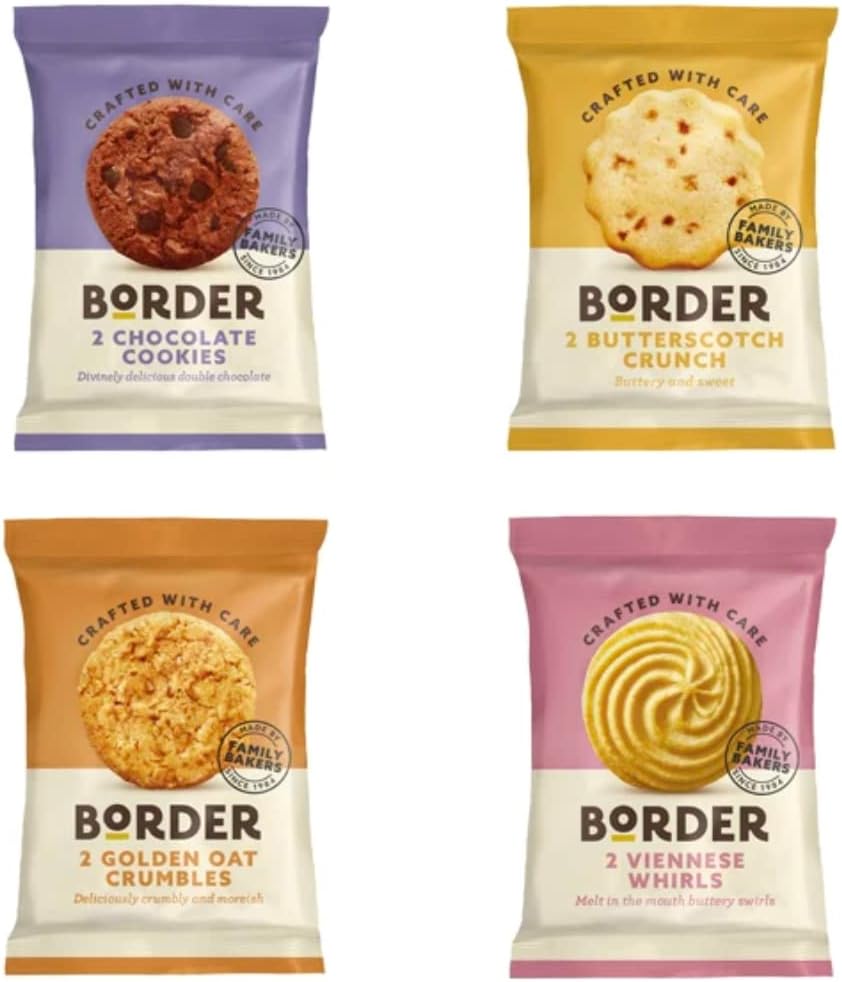 Border Biscuits 48 Famous Luxury Mini Packs - Assorted Premium Cookies Catering Box