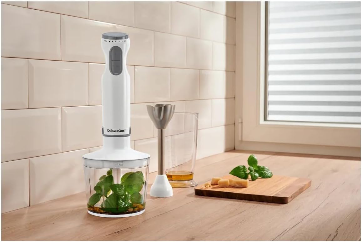 600W 2 In 1 Hand Blender Set For Pureeing And Chopping Kitchen Appliance
