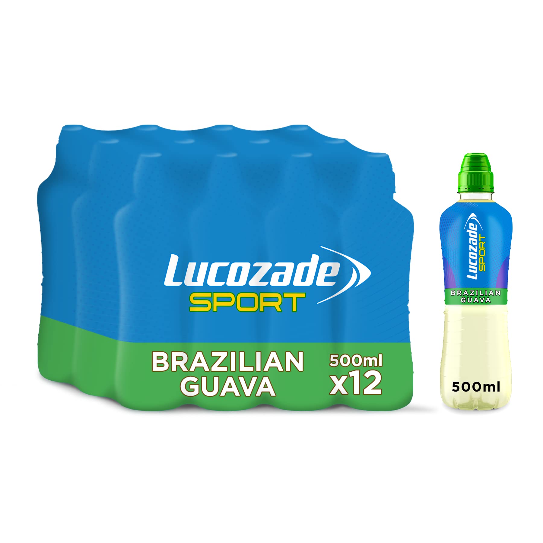 Lucozade Sport Body Fuel  Orange (12 x 500ml) Isotonic Drink with Electrolytes & Vitamin B3