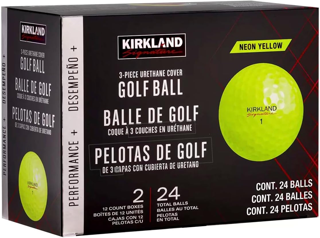 Aammus Kirkland Signature Yellow Golf Balls 24 pieces Sold by Shop4Less