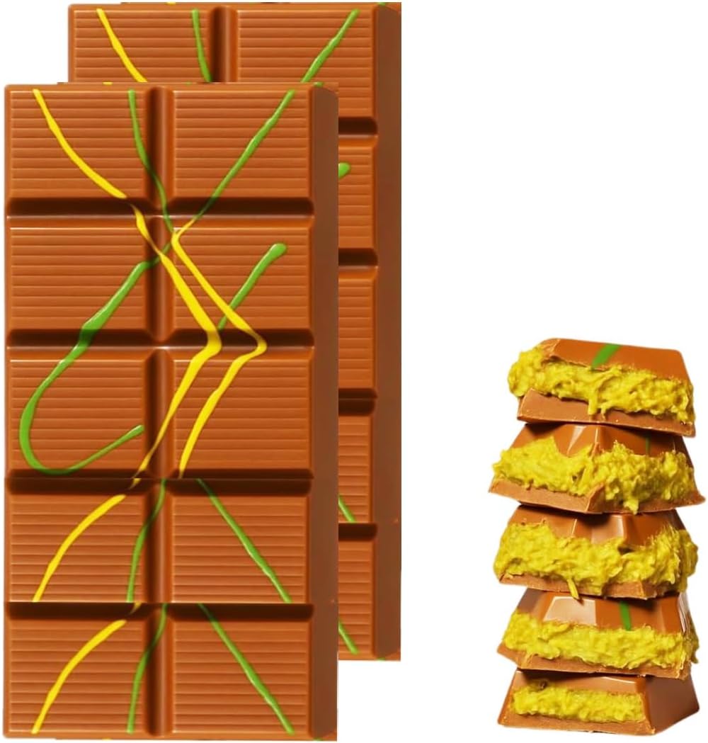 Dubai Chocolate Bar Pistachio Kunafa  Authentic UAE Import -200g Cream-Filled Luxury Treat, Viral Milk Chocolate with Kadayif Kataifi  Gourmet Gift Snack for Kids, Family & Friends (Pack of 2)