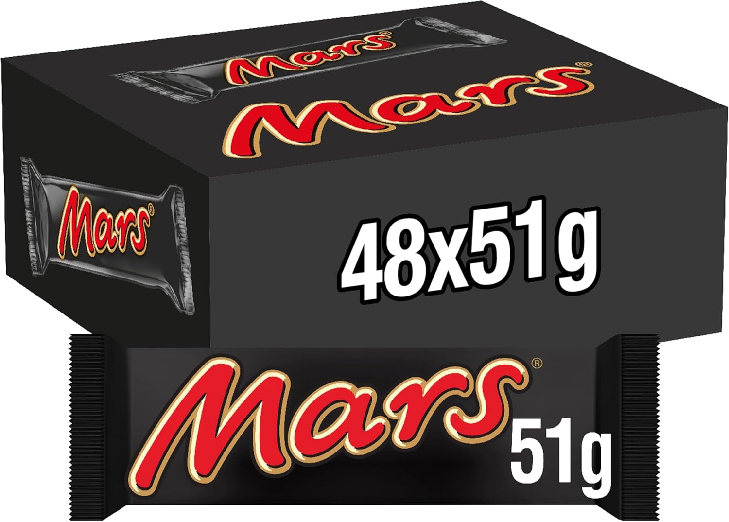 Mars Milk Chocolate & Caramel Bars  51g x 48 Pack