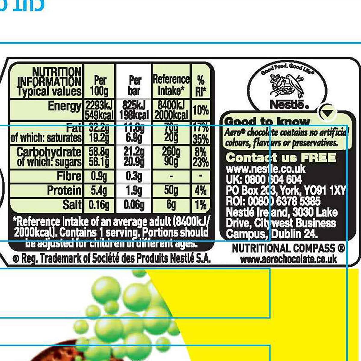 Nestlé Aero Peppermint Chocolate Bars  36g x 24 Pack