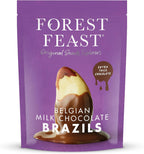 Forest Feast Belgian Milk Chocolate Brazils - Extra Thick Chocolate Coated Nuts (Award Winning)