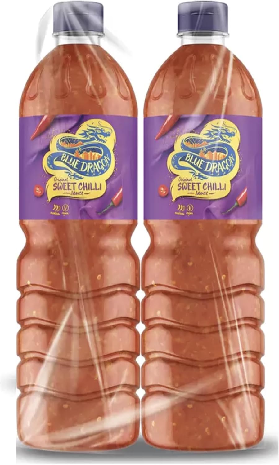 Blue Dragon Original Sweet Chilli Dipping Sauce - 1 Litre Pack of 2 Boxed Slamtech