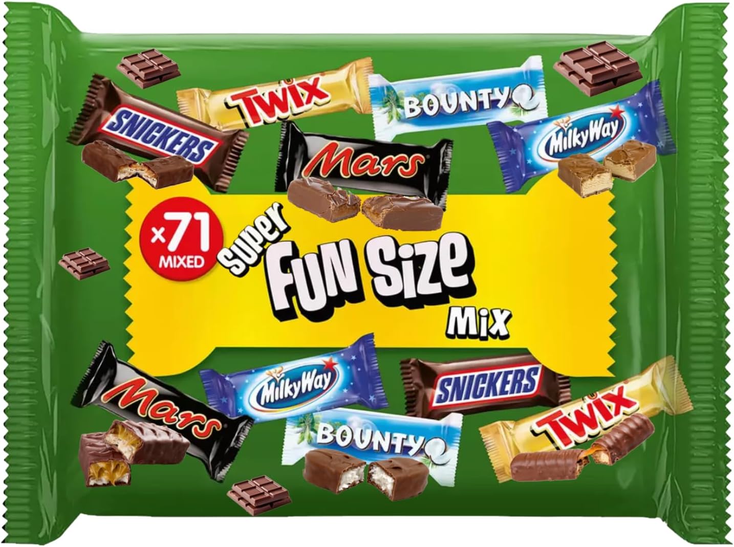 Chocolate Hamper Mini Chocolate Bars Multipack - 71 Chocolate Bars Multipack - Individually Wrapped Sweets Assorted Chocolate Party Bag 1.4kg - Parties, Halloween, Christmas, Birthday Chocolates