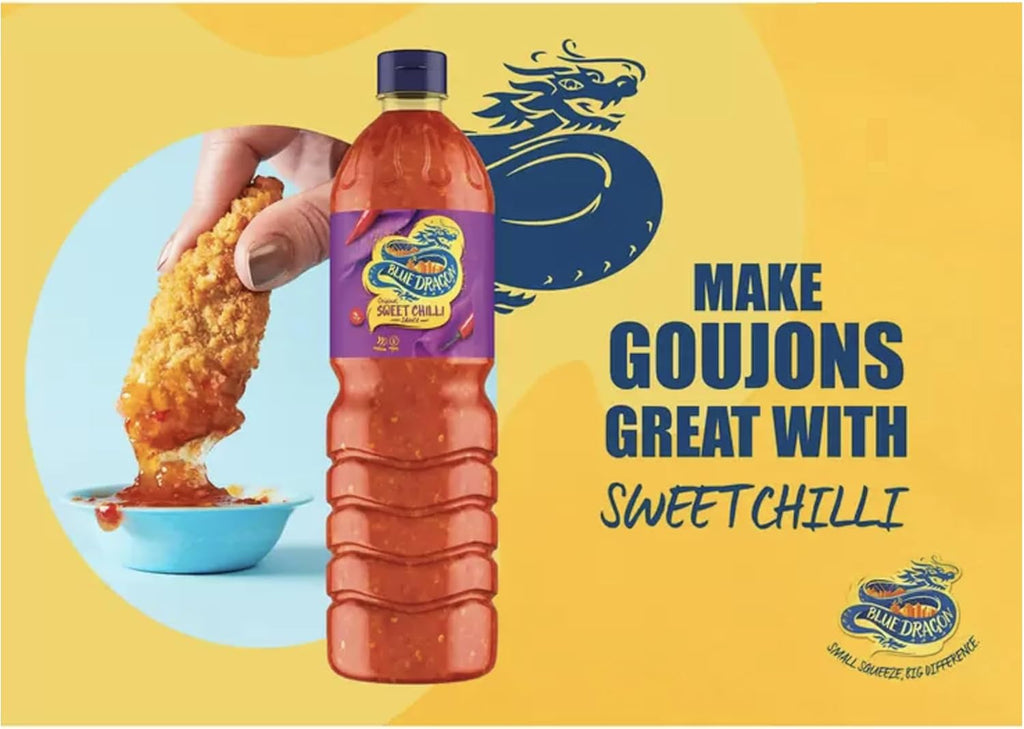Blue Dragon Original Sweet Chilli Dipping Sauce - 1 Litre Pack of 2 Boxed Slamtech