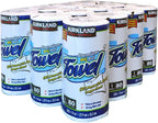 Kirkland Signature Roll Towel, 12 x 80 Sheet Pack, Fabric, White, 12