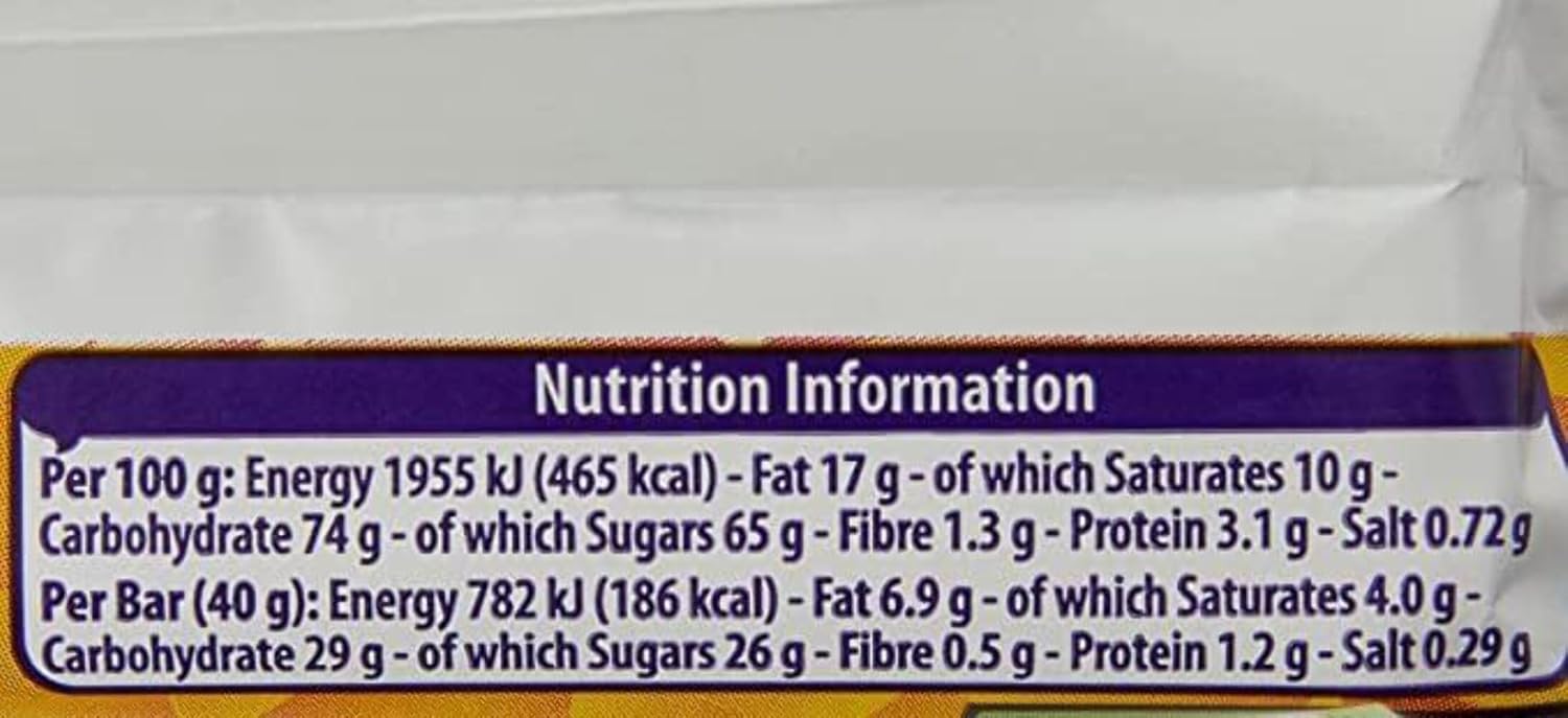 Cadbury Crunchie Chocolate Bar from England (Case of 48 X 40G Bars)