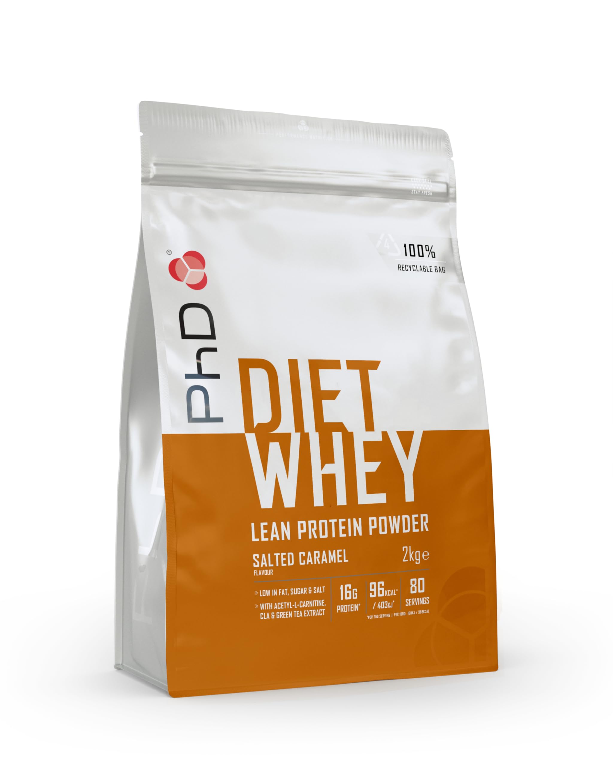 PhD Nutrition Diet Whey  High Protein Belgian Chocolate (2kg, 80 Servings)