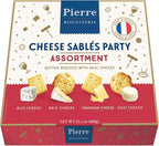 Assorted Cheese Biscuits Multipacks - 600g Real Butter Biscuits with Parmesan, Brie, Blue & Goat Cheese Biscuit Box with Topline Card Great Birthday Gifts for Women, Christmas Snacks, Stocking Fillers