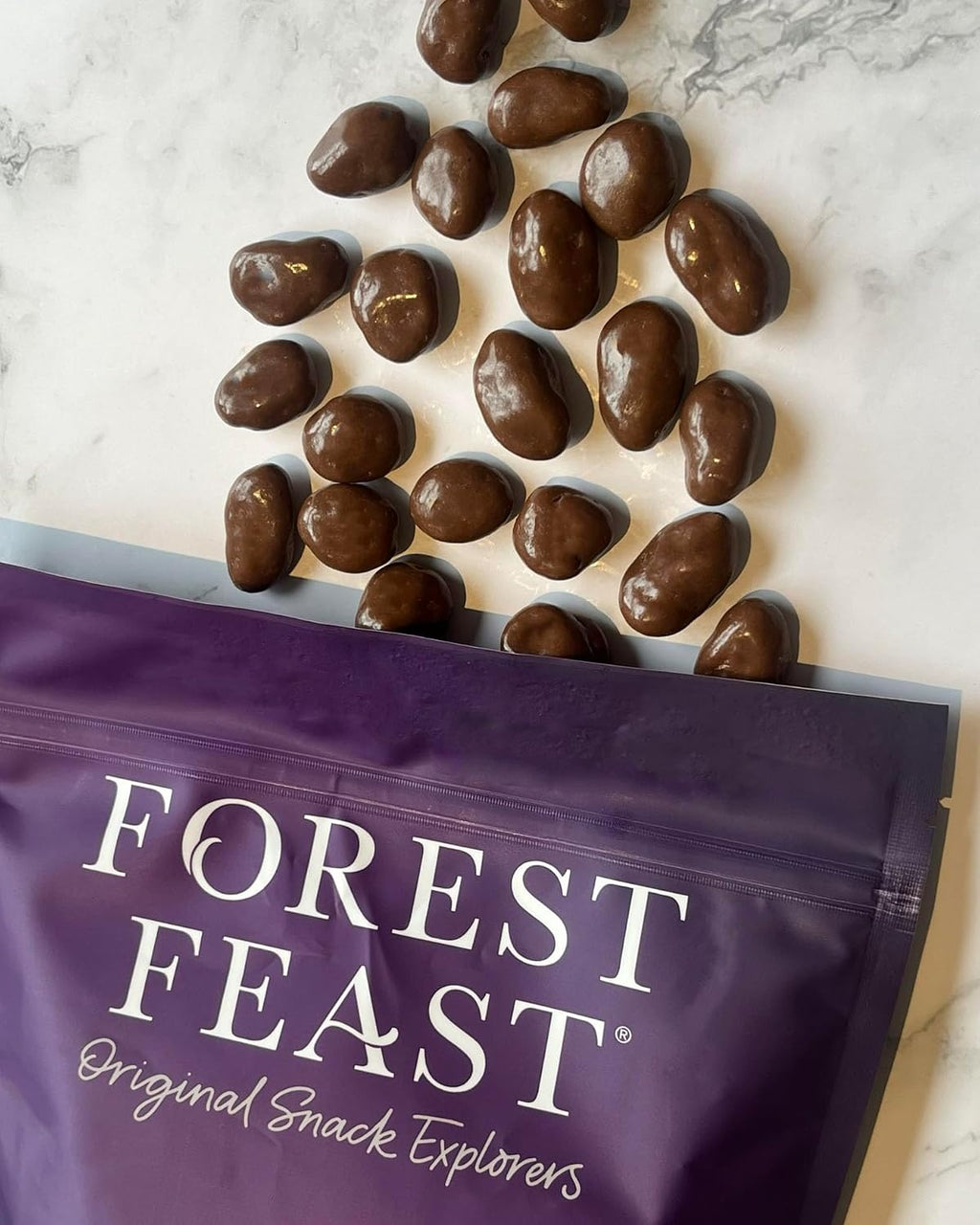 Forest Feast Belgian Milk Chocolate Jumbo Raisins - Fully Dipped Premium Snack