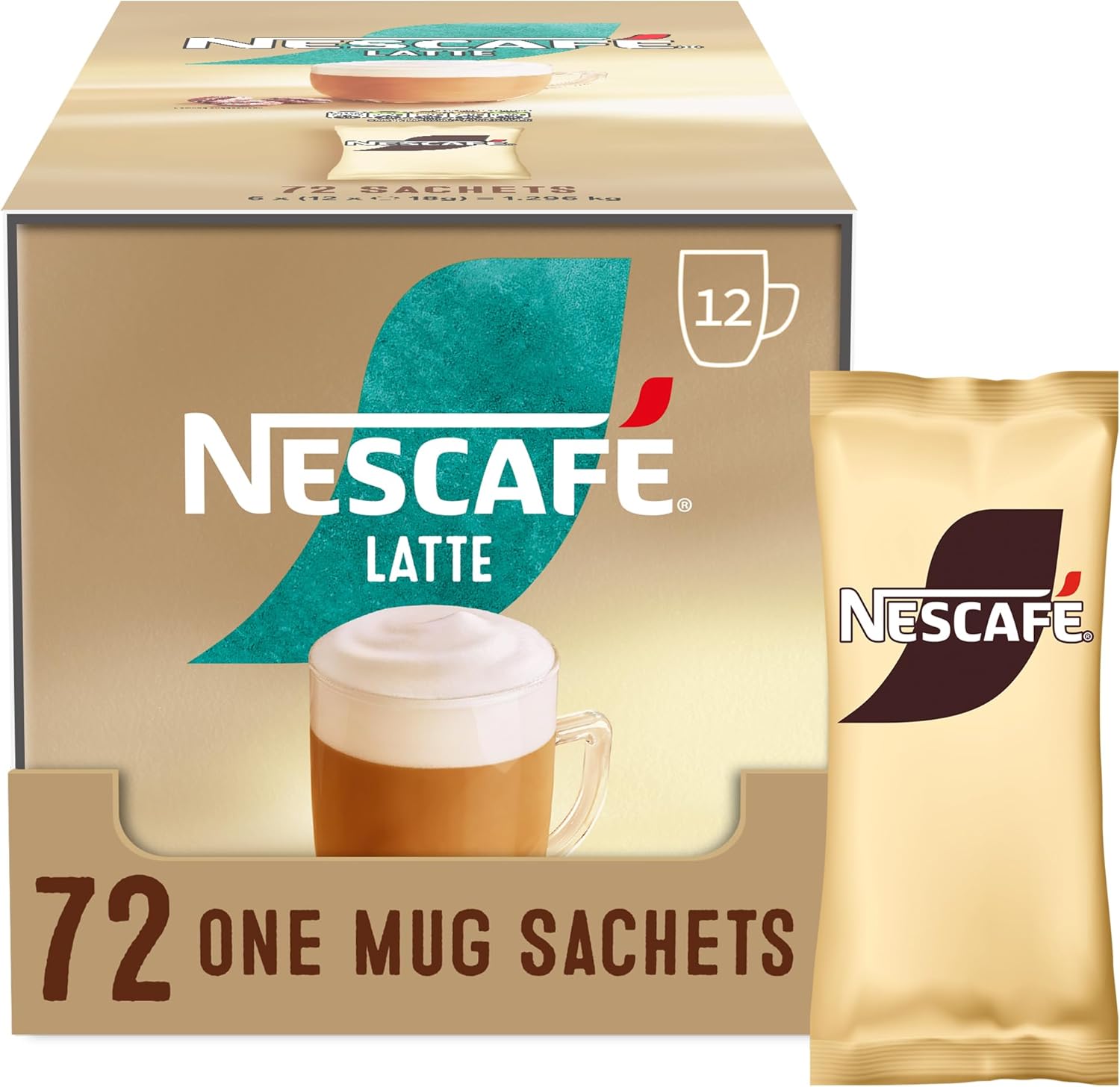 NESCAFÉ Latte Instant Coffee Sachets - 72 x 18g