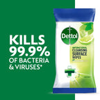 Dettol Antibacterial Biodegradable Disinfectant Wipes  Lime Mint, 6 x 126 Wipes (756 Total)