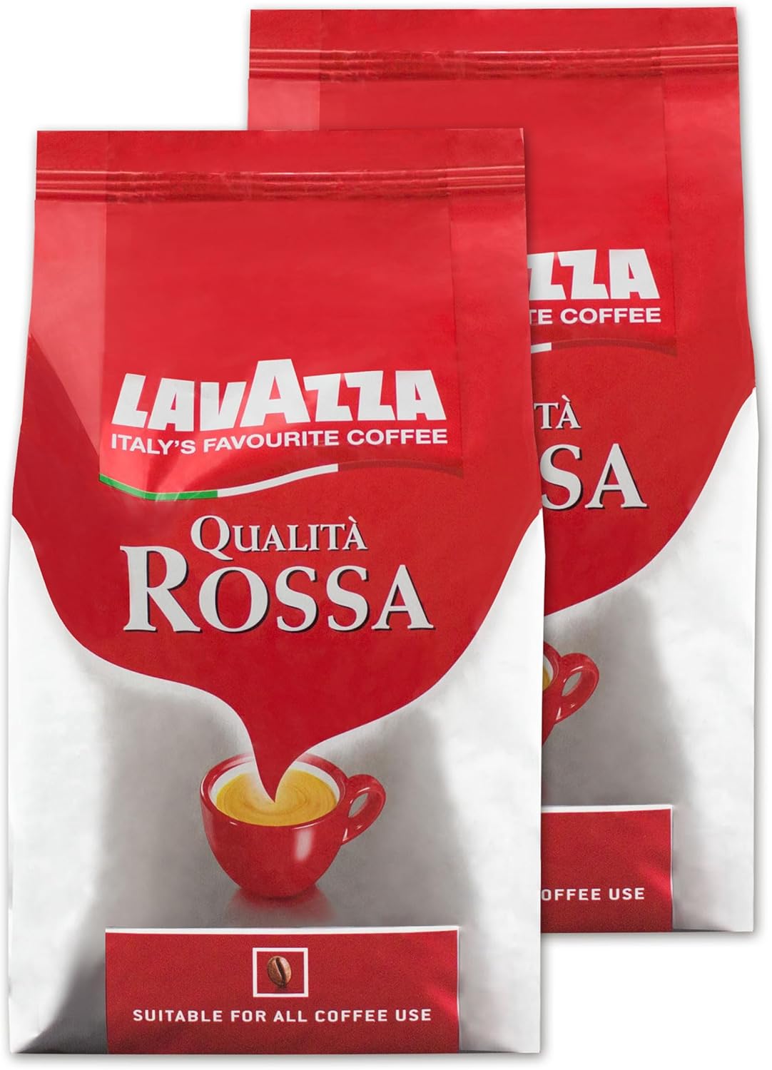 Lavazza Rossa Coffee Beans (2 Packs of 1Kg)