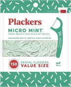 Plackers Micro Mint Dental Floss Picks, 150 Count (Pack of 3)