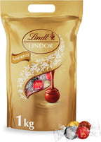 Lindt Lindor Assorted Chocolate Truffles  1kg Bag (Approx. 80 Balls)  Smooth Filling  Halloween Treat, Christmas, Gift, Birthday, Congratulations
