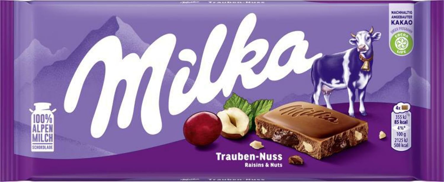 Milka - Nuts & Raisins Chocolate - 100gr