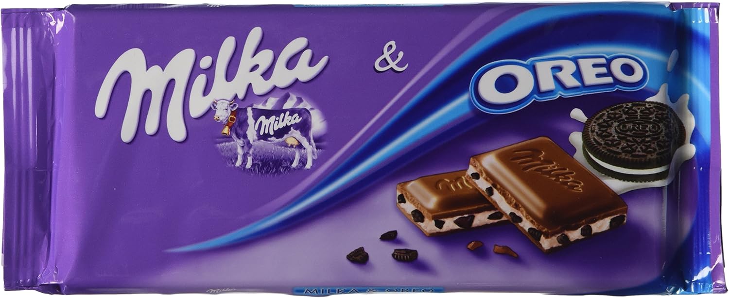Milka Oreo Alpine Milk Chocolate, 3.5 oz Bar-Pack of 3