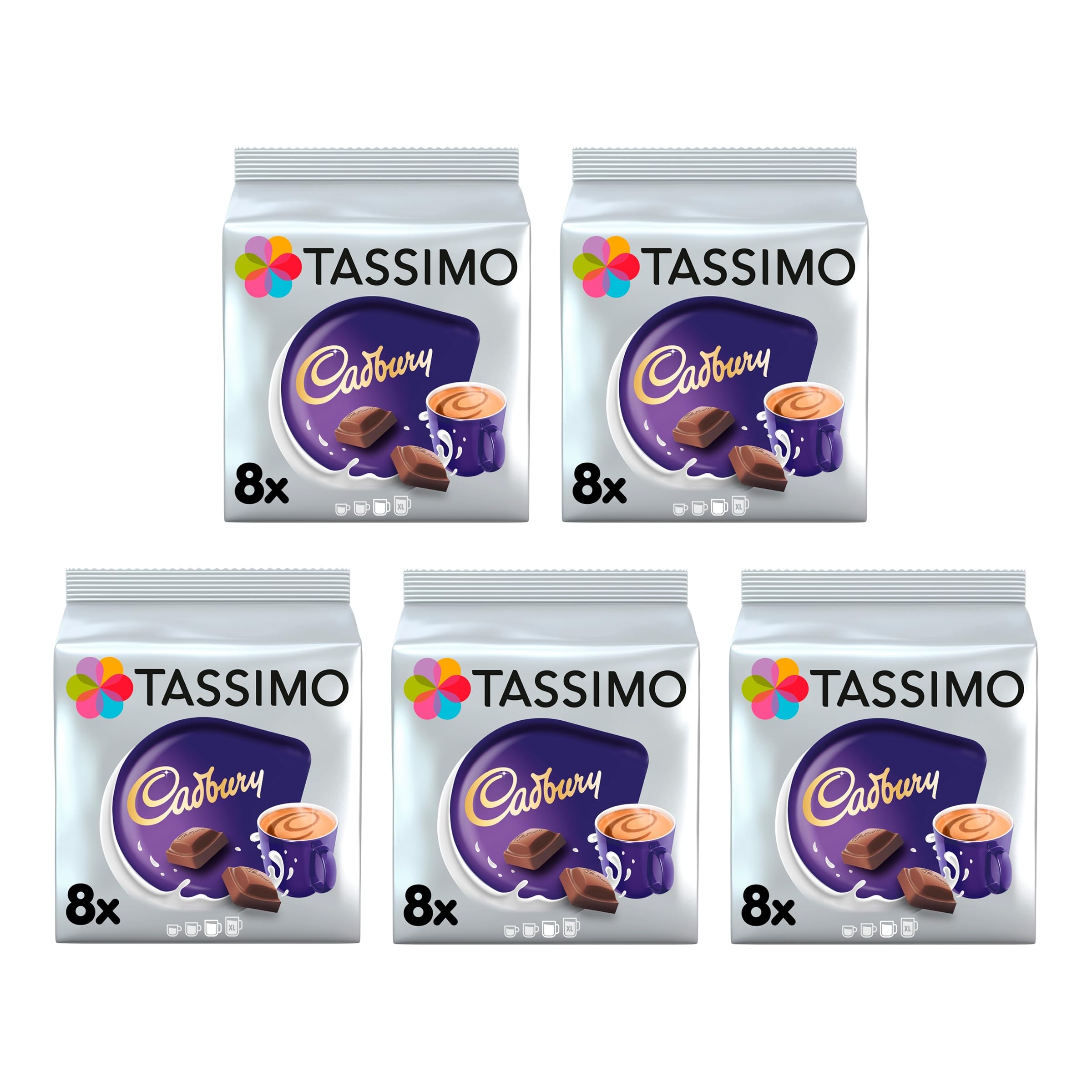 Tassimo Cadbury Hot Chocolate Pods  50 Drinks (5 x 10 Pack)