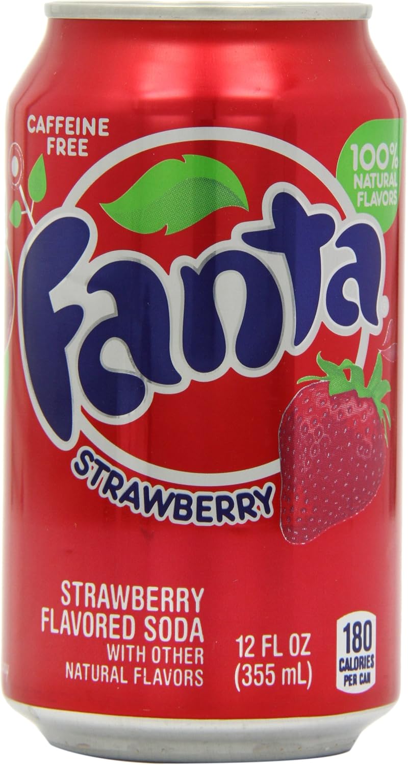 Coca Cola Fanta Strawberry Soda Can, 355 ml