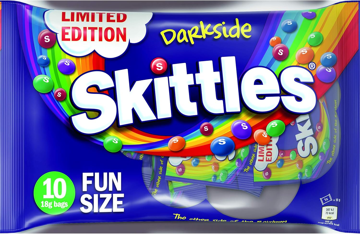 Skittles Darkside Funsize Bag, 18 g, Pack of 12