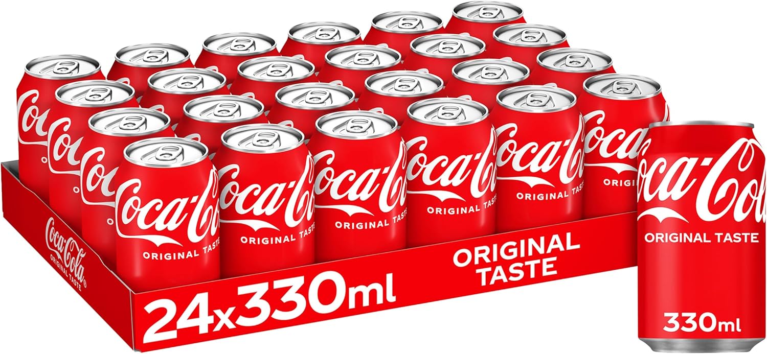 Coca Cola Classic Can Cola, Tray 330 ml (Pack of 24)