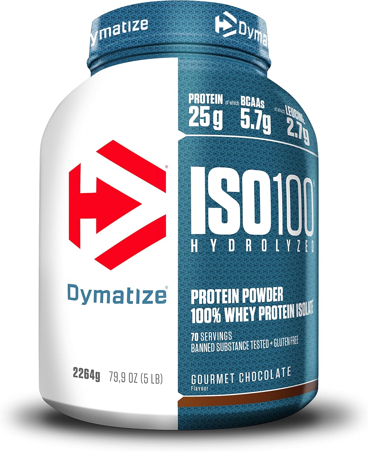 Dymatize ISO 100 Hydrolyzed Gourmet Chocolate 100 2264g - Whey Protein Hydrolysat + Isolate Powder