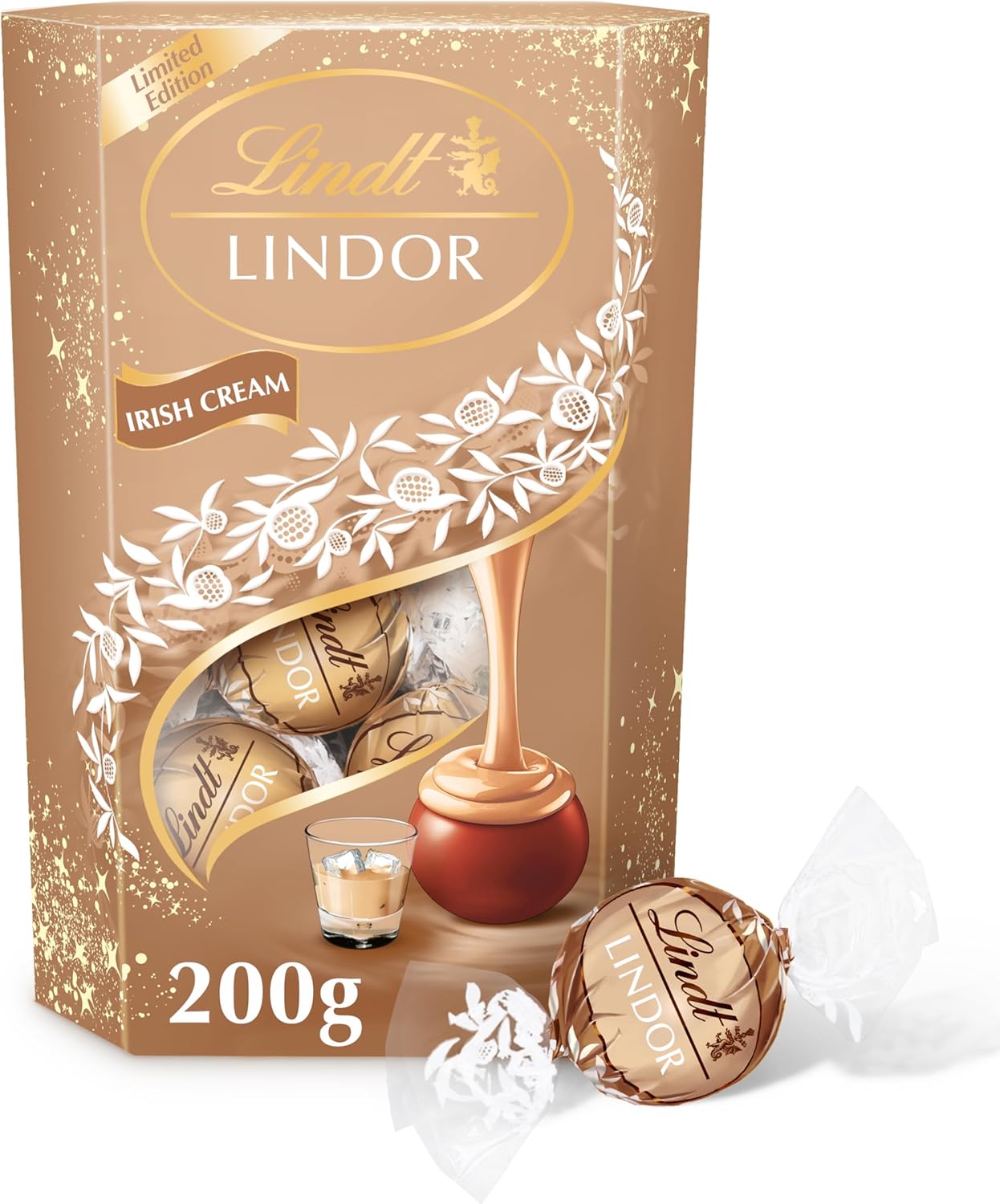 Lindt Lindor Irish Cream Chocolate Truffles 200g Box  Smooth Filling