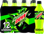 Mountain Dew, Blast Exhilarating Intensely Refreshing Bold Taste, 500 ml Bottles, Citrus (Pack of 12)