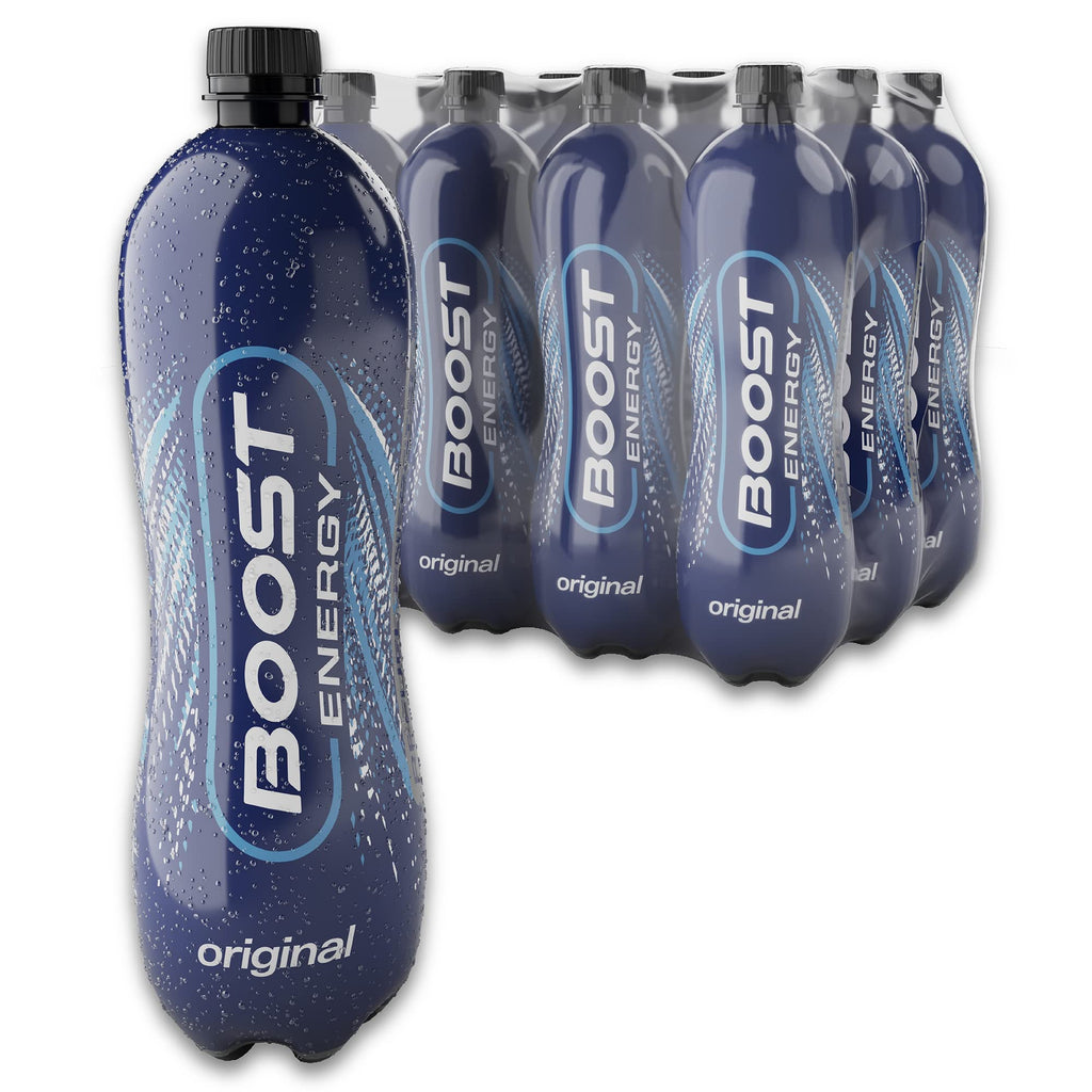Boost Energy Drink Original Flavour - 24 Pack Drinks with Caffeine, Taurine and Vitamin B | Carbonated Energy Drinks | Gluten Free Vegan Low Calorie Fizzy Drinks Multipack | 24x250ml