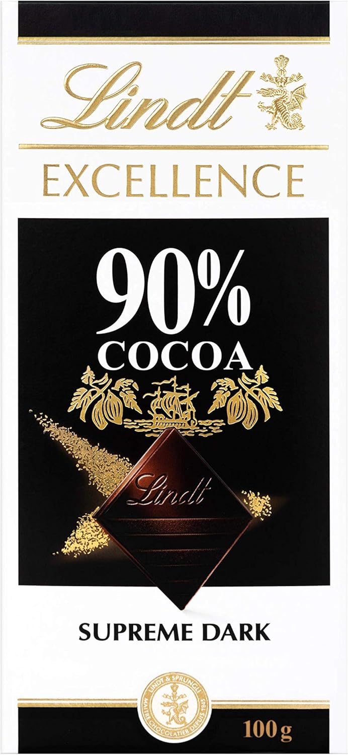 Lindt EXCELLENCE 90% Cocoa Dark Chocolate Bar (100g)
