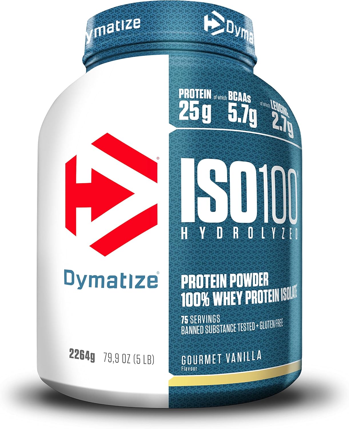 Dymatize ISO 100 Hydrolyzed Gourmet Vanilla 2264g - Whey Protein Hydrolysat + Isolate Powder