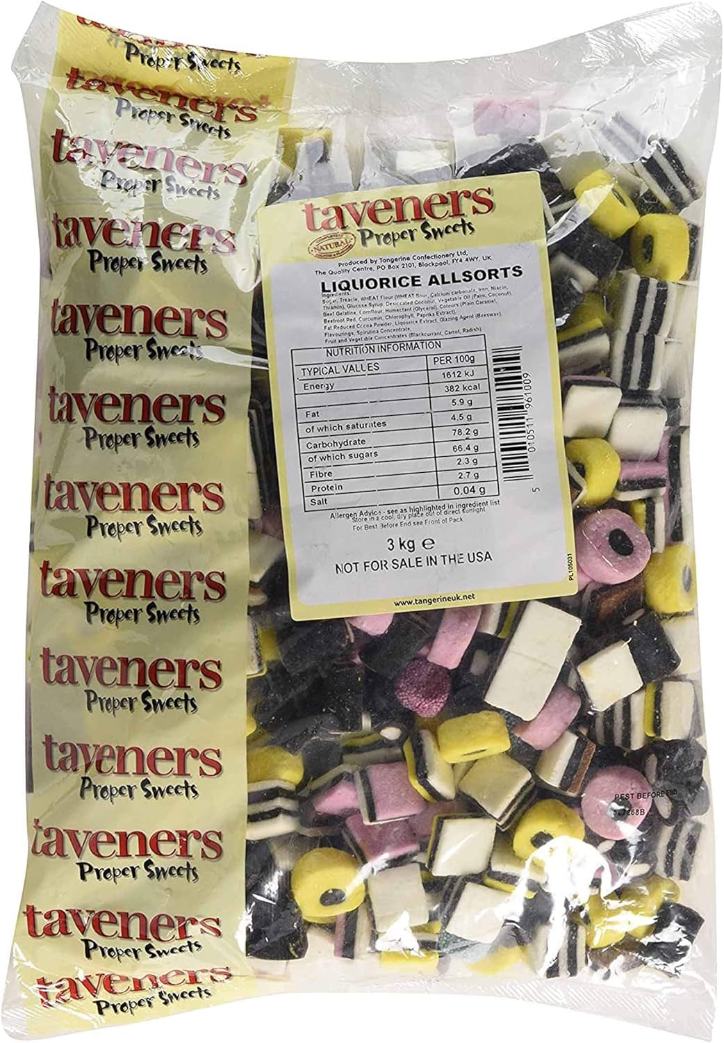 sweets - liquorice allsorts - 1kg pk