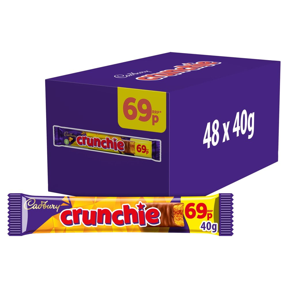 Cadbury Crunchie Chocolate Bars  48 x 40g