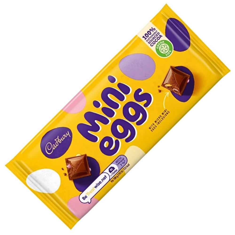 Cadbury Mini Eggs Milk Chocolate Bars  Pack of 5, 110g