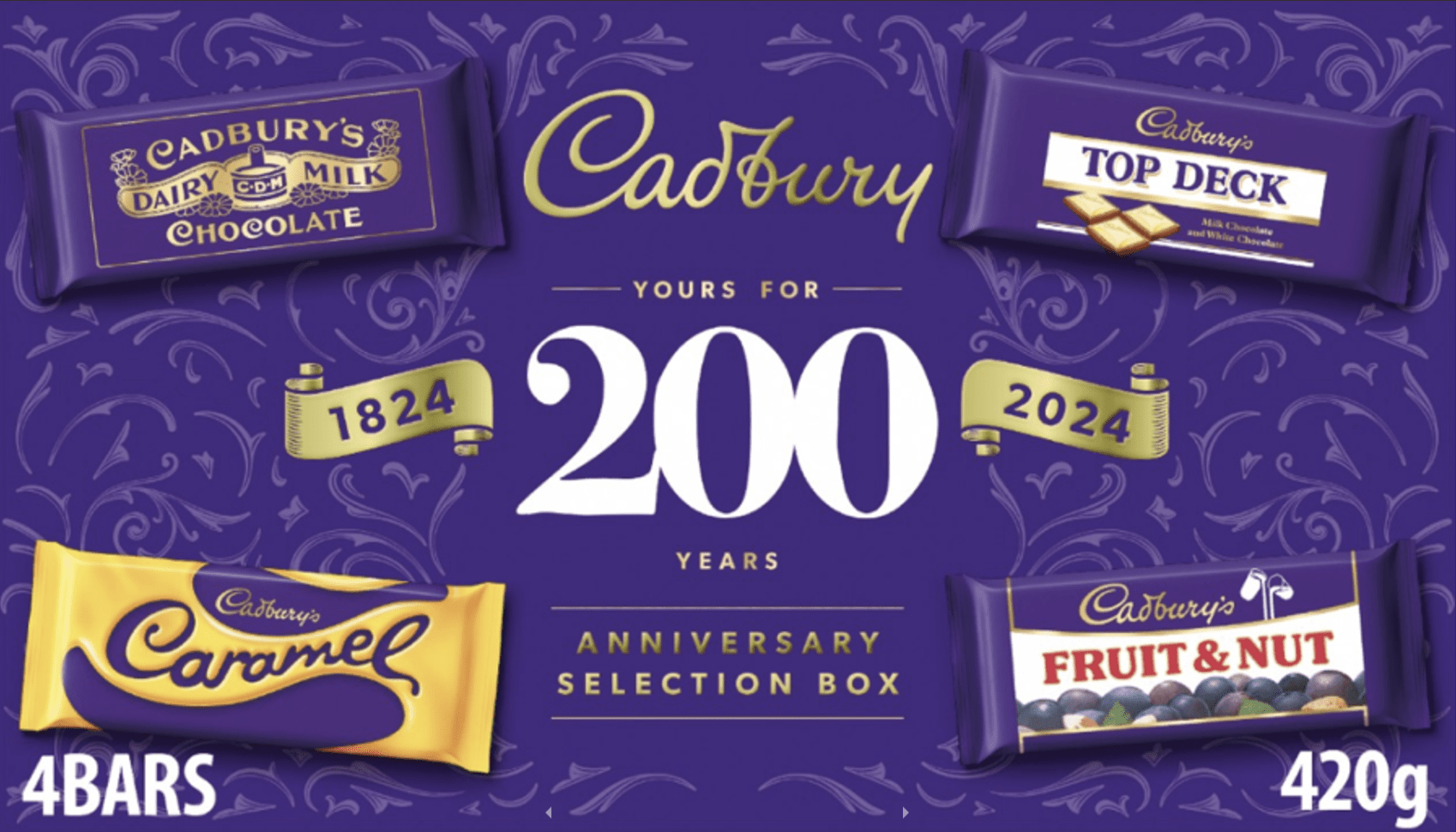 Cadbury 200 Years Selection Box 420G Best Gift for Christmas New Year