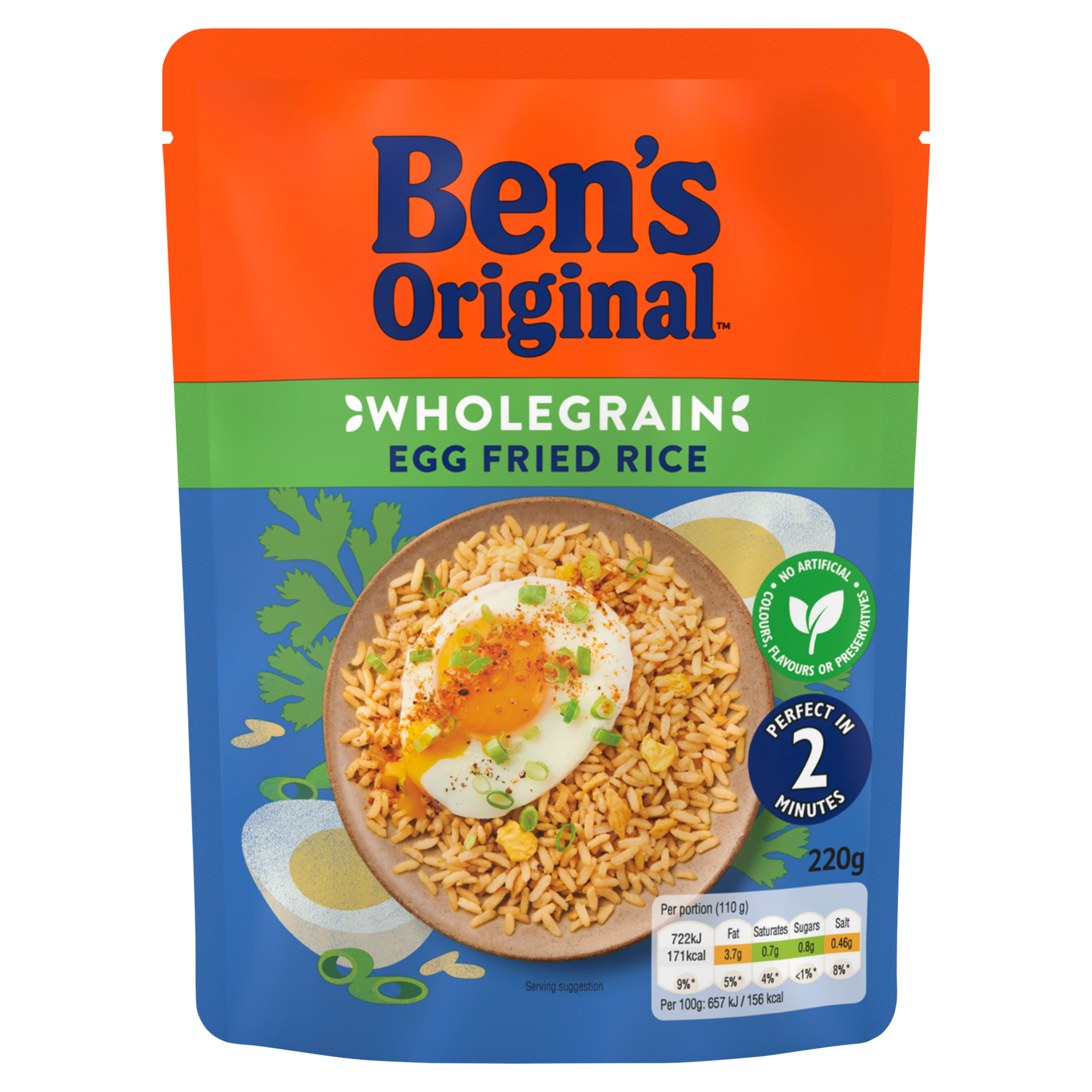 Ben's Original Wholegrain Egg Fried Microwave Rice 220g Pack of 3