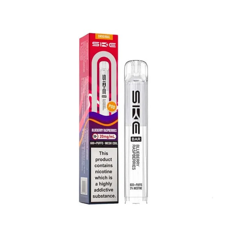 SKE Crystal Bar 600 Disposable Vape - Blueberry Raspberries (20mg Nic Salt)