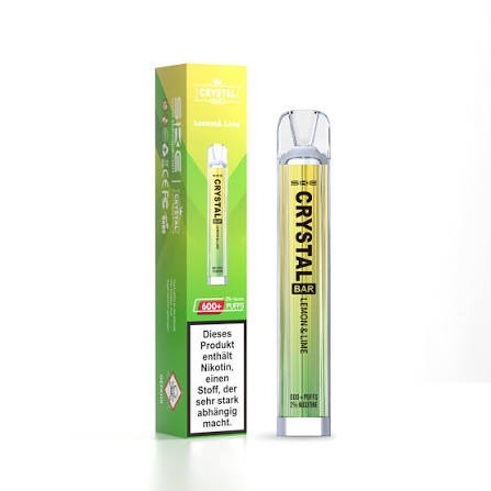 SKE Crystal Bar 600 Disposable Vape - Lemon & Lime (20mg Nic Salt)
