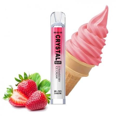 SKE Crystal Bar 600 Disposable Vape - Strawberry Ice Cream (20mg Nic Salt)