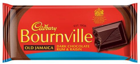 Cadbury Bournville Old Jamaica Dark Chocolate Bar Limited Edition Rum & Raisin Dark Chocolate