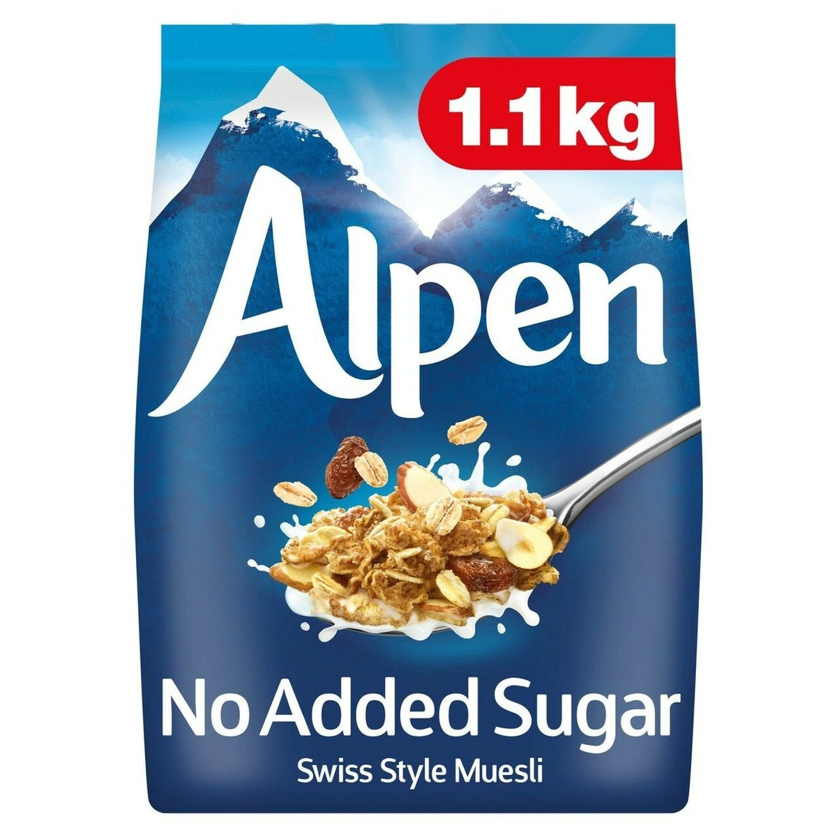 Alpen Swiss Style No Added Sugar Muesli , Healthy , Fiber-Rich Breakfast Cereal , 1.1kg Pack